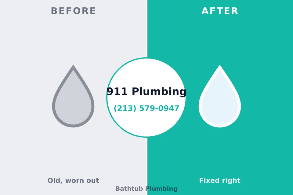 Before and after: plumbing company Bowie, TX